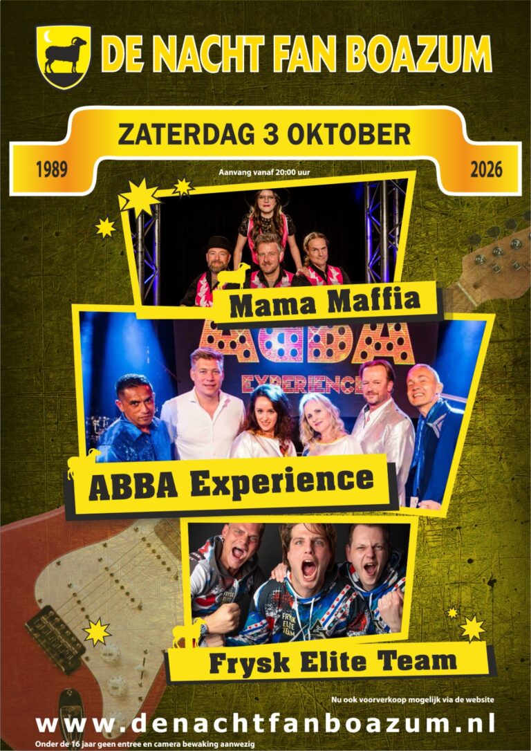 Nacht fan boazum flyer